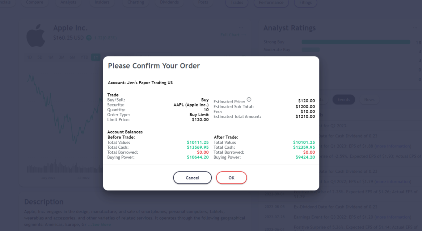 stock market simulator